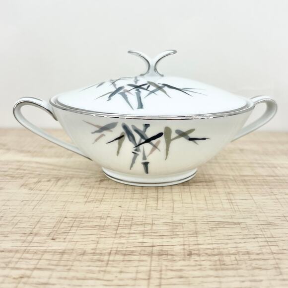 Noritake VINTAGE 1950s Japanese Porcelain Sugar Bowl Handpainted Bamboo 2133 B08 - Picture 1 of 9